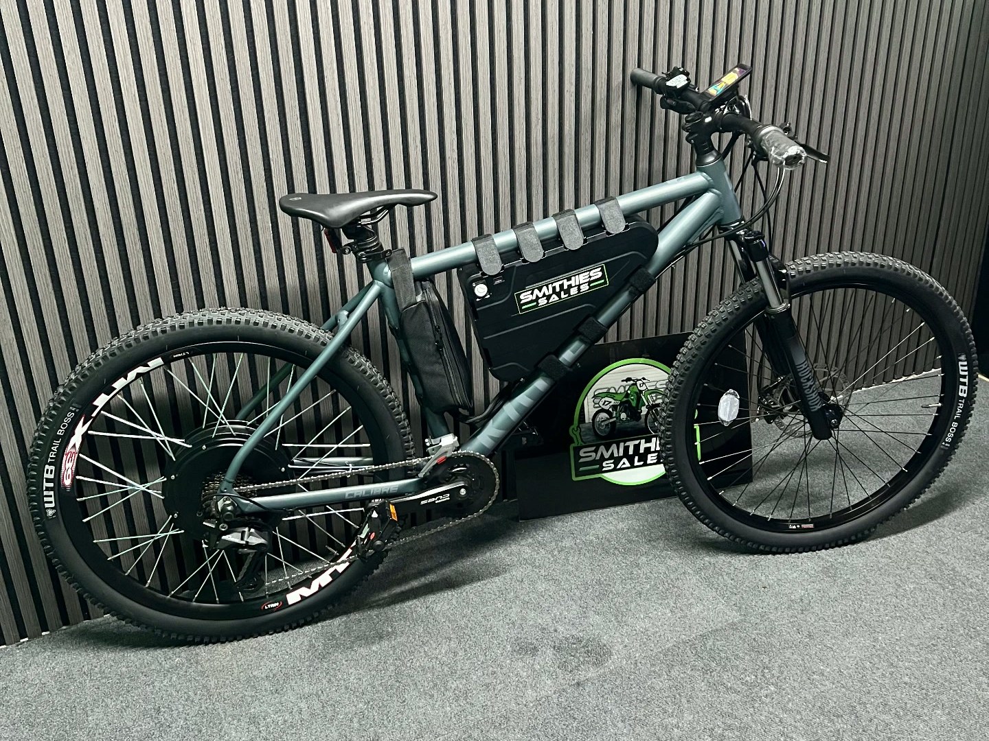 2026 Calibre Rake XL 72v electric bike in the Smithies Sales workshop